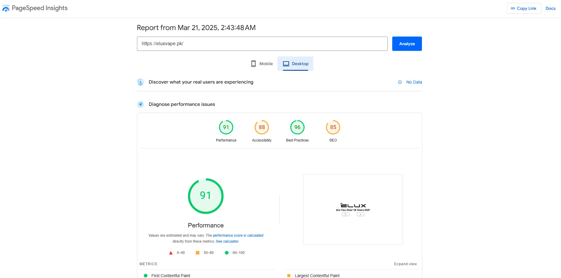 eluxpk desktop speed